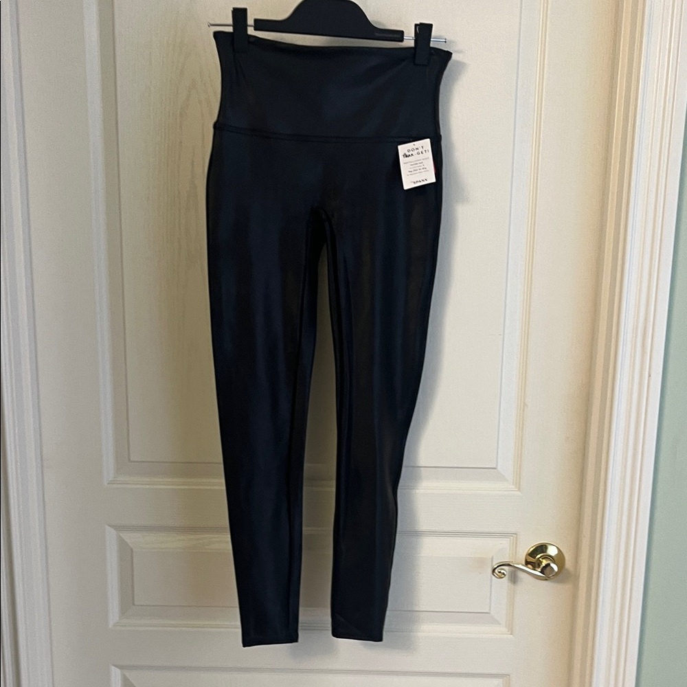 SPANX Black Leggings with Red Tag